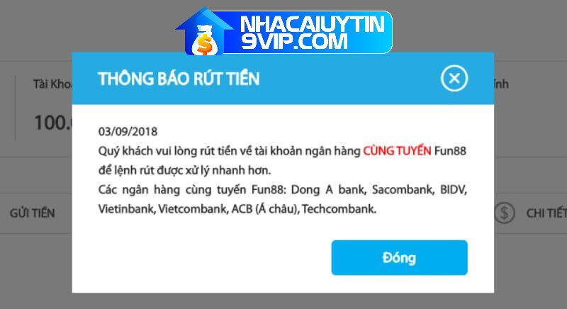 rút tiền Fun88